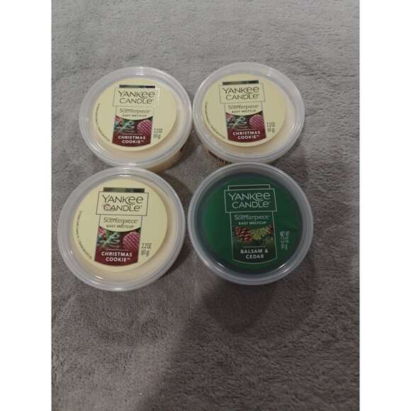 Yankee Candle Scenterpiece 4 Easy Melt Cups Christmas Cookie And Balsam - Picture 1 of 5